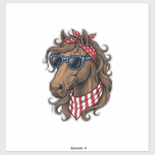 Adesivo Camisa Vetorial de Cabeça de Cavalo Patriota Desig