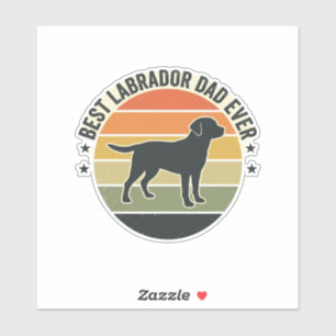 Adesivo Camisa Vetorial de Cachorro Pai Labrador Vintage P