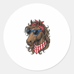 Adesivo Camisa Vetorial de Cavalo Patriótico Design_1