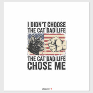 Adesivo Camisa Vetorial Patriótica da Vida de Gato de Papa
