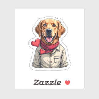 Adesivo Camisa Vintage Amante do Golden Retriever Patriota