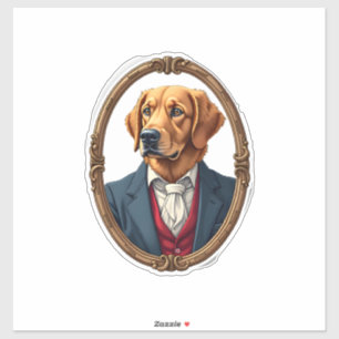 Adesivo Camisa Vintage American Pride Golden Retriever 4