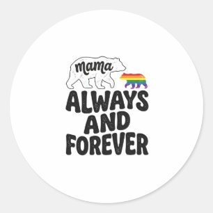 Adesivo Camisa Vintage Arco-Íris da Mamãe Urso Sempre e Pa