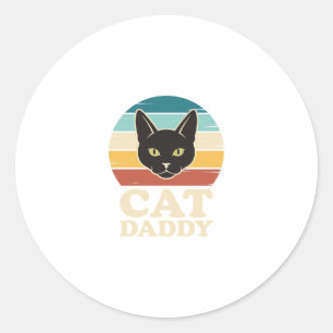 Adesivo Camisa Vintage Cat Daddy Black Cat Retro Sunset De