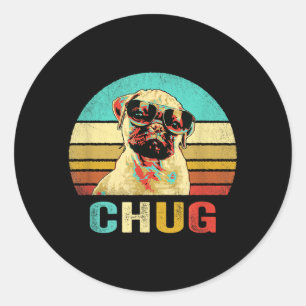 Adesivo Camisa Vintage Chug Cachorro Pôr do Sol