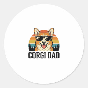 Adesivo Camisa Vintage Corgi Pai Gravação Amante de Cães D