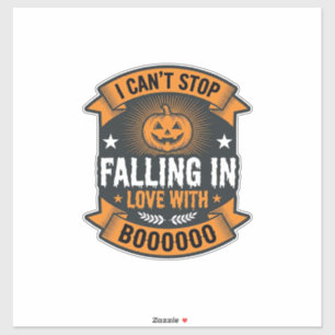 Adesivo Camisa Vintage de Abóbora de Halloween se Apaixona