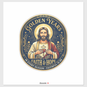 Adesivo Camisa Vintage de Aposentadoria de Jesus Cristão