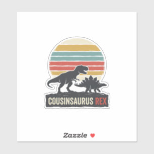 Adesivo Camisa Vintage de Dinossauro Engraçado Cousinsauru