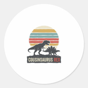 Adesivo Camisa Vintage de Dinossauro Engraçado Cousinsauru