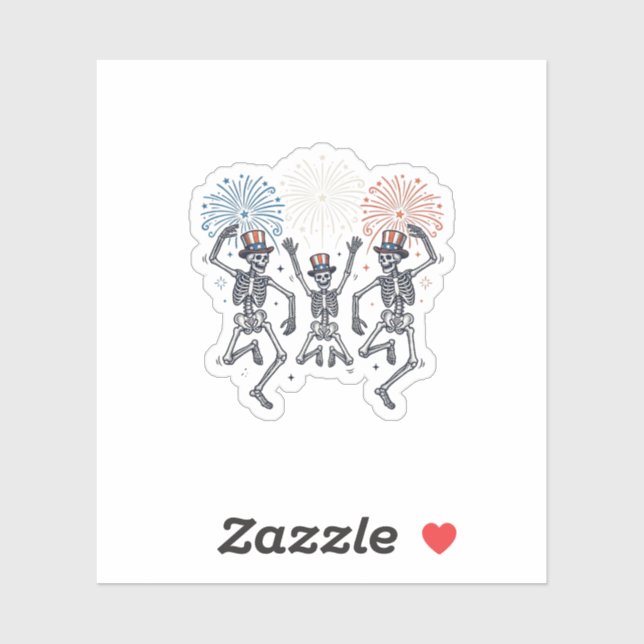 Adesivo Camisa Vintage de Fogueira de Esqueleto Dançante P (Folha)