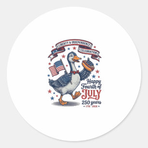 Adesivo Camisa Vintage Fourth of July Goose 250 Anos Desig