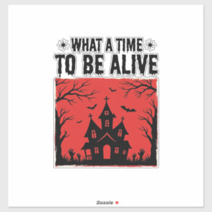 Adesivo Camisa Vintage Halloween Haunted House What A Time