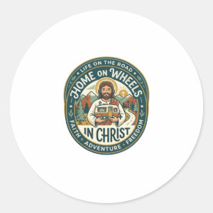 Adesivo Camisa Vintage Jesus RV Camper Life Gráfico Cristã