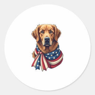 Adesivo Camisa Vintage Old Glory Golden Retriever 2