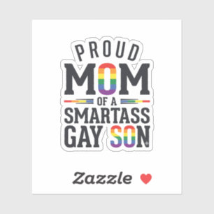 Adesivo Camisa Vintage Orgulhosa Mãe de um Filho Gay Intel