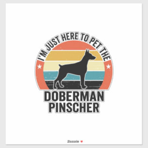 Adesivo Camisa Vintage para Amantes de Doberman Pinscher