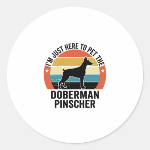 Adesivo Camisa Vintage para Amantes de Doberman Pinscher