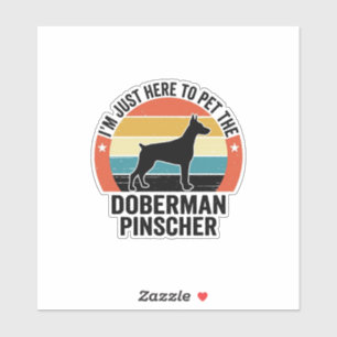 Adesivo Camisa Vintage para Amantes de Doberman Pinscher