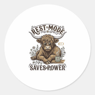 Adesivo Camisa Vintage Preguiçosa de Vaca Eficiente Energe