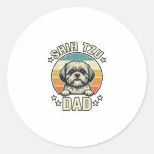 Adesivo Camisa Vintage Shih Tzu Pai Amante de Cachorro Des