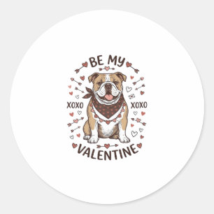 Adesivo Camisa Vintage Valentine Bulldog XOXO Design_1
