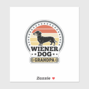 Adesivo Camisa Vintage Wiener Dog Grandpa Dachshund Design