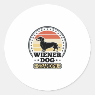 Adesivo Camisa Vintage Wiener Dog Grandpa Dachshund Design