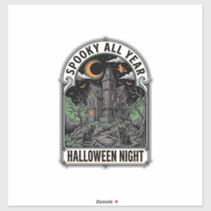 Adesivo Camisa Vintage Witch Halloween Haunted House_1