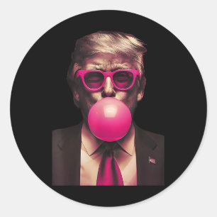 Adesivo Camisas Bubblegum Trump Sungles Rosa Vote Presiden