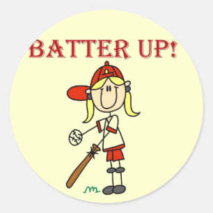 Adesivo Camisas de beisebol e presentes Girl Batter Up
