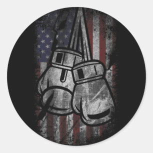 Adesivo Camisas de Boxe da Bandeira Americana para Homens