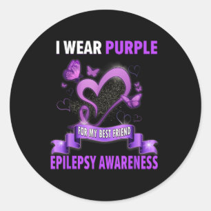 Adesivo Camisas De Consciência Epilepsia Eu Visto Roxo Par