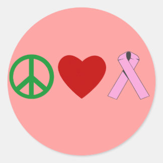 Adesivo Camisas de Fita Rosa Peace Love