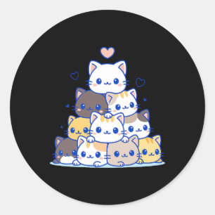 Adesivo Camisas de Gato Mulheres Gatos Frescos Animados Ka