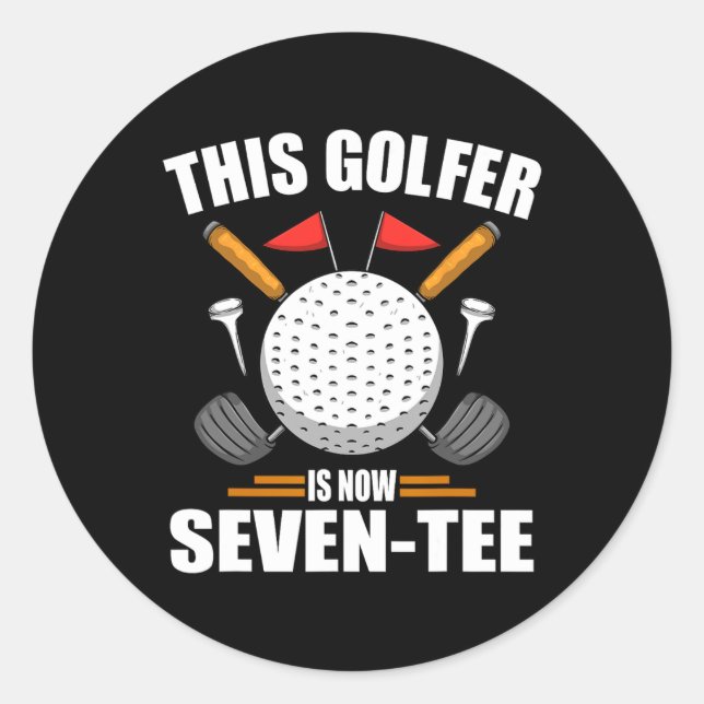 Adesivo Camisas De Golfe De Aniversário Para Golfista 70 (Frente)