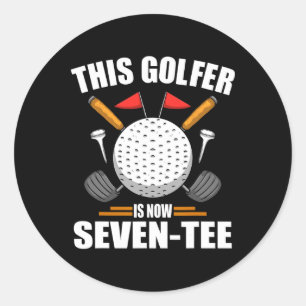 Adesivo Camisas De Golfe De Aniversário Para Golfista 70