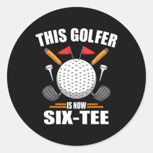 Adesivo Camisas De Golfe De Aniversário Para Golfistas De
