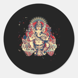 Adesivo Camisas de Ioga Espiritual Deus Hindu Ganesha Medi