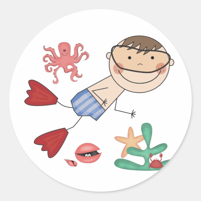 Adesivo Camisas de natação e presentes (Frente)