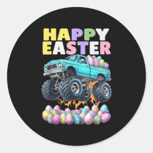 Adesivo Camisas de Páscoa legal Boys Monster Truck Happy T