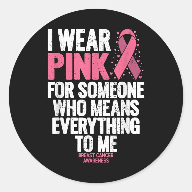 Adesivo Camisas de sensibilização do Cancer para o seio fa (Frente)