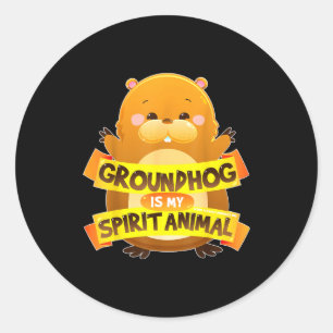 Adesivo Camisas do Dia da Marmota É Meu Animal Espiritual 