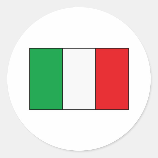 Adesivo Camisas e presentes com bandeiras italianas (Frente)