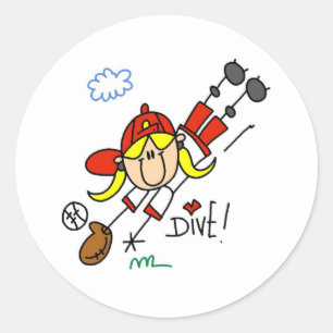Adesivo Camisas e Presentes de Beisebol para Meninas de So