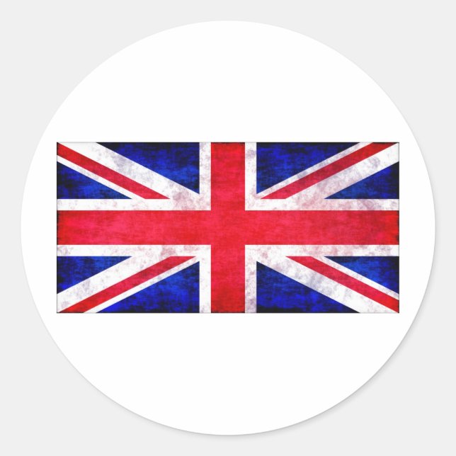 Adesivo Camisas e presentes do Union Jack grunge (Frente)