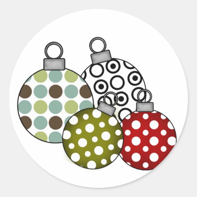 Adesivo Camisas e presentes nas Bolas de Natal (Frente)