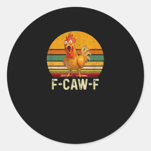 Adesivo Camisas Engraçadas de Frango F-Caw-F Frango Vinta