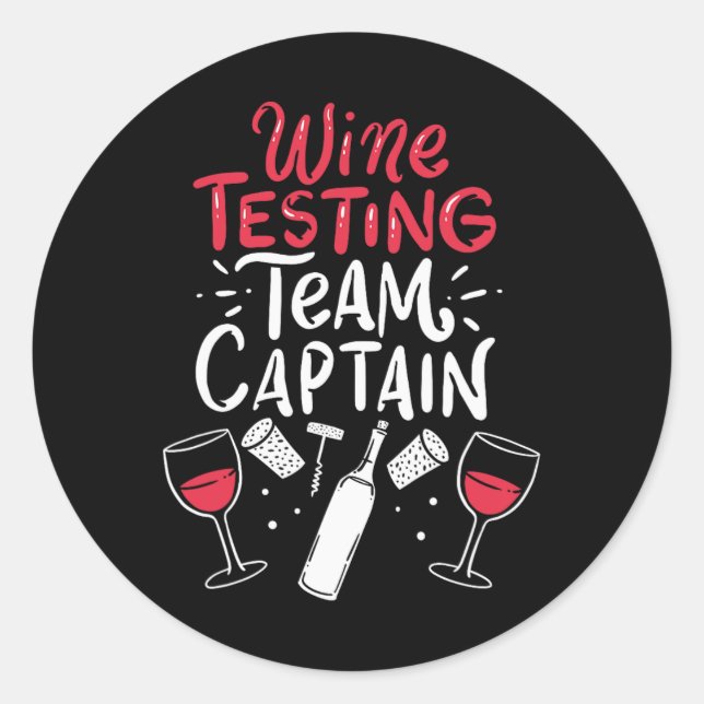 Adesivo Camisas Engraçadas De Provando De Vinho (Frente)