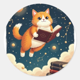 Adesivo Camiseta Adesiva Gato Minhoca Cósmica Espaço Leitu